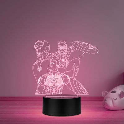 3D Illusion avengers452 Night lamp for Home Decor Light Multicolored